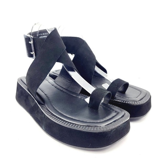 ASOS suede flat platform sandals - Picture 2 of 7